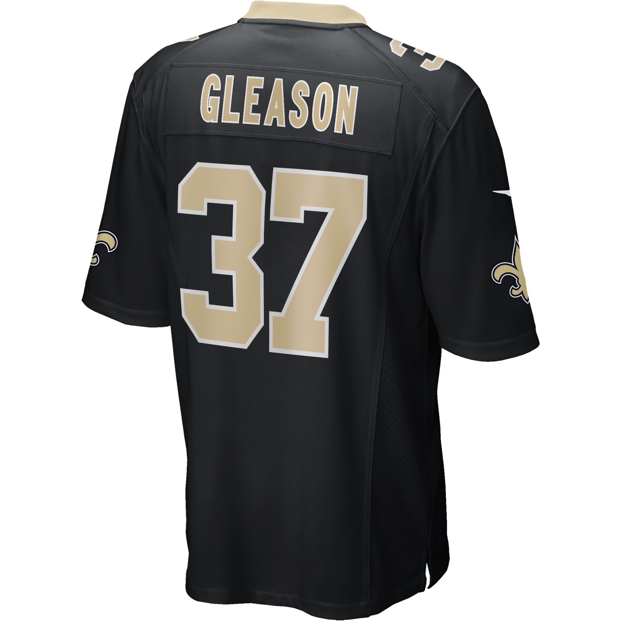 Men's New Orleans Saints Steve Gleason Black Game Retired Player Jersey
