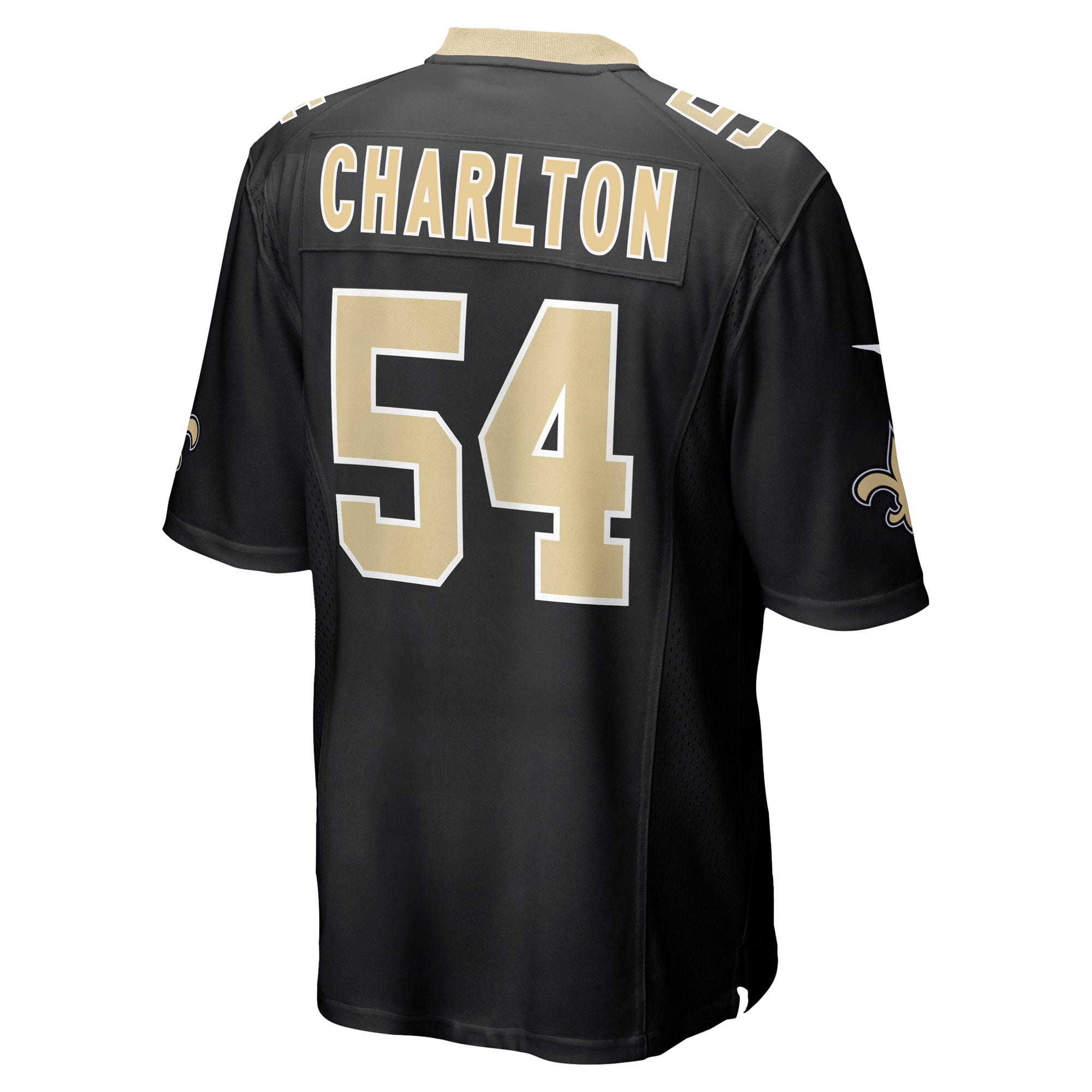 Men's New Orleans Saints Taco Charlton Black Game Player Jersey