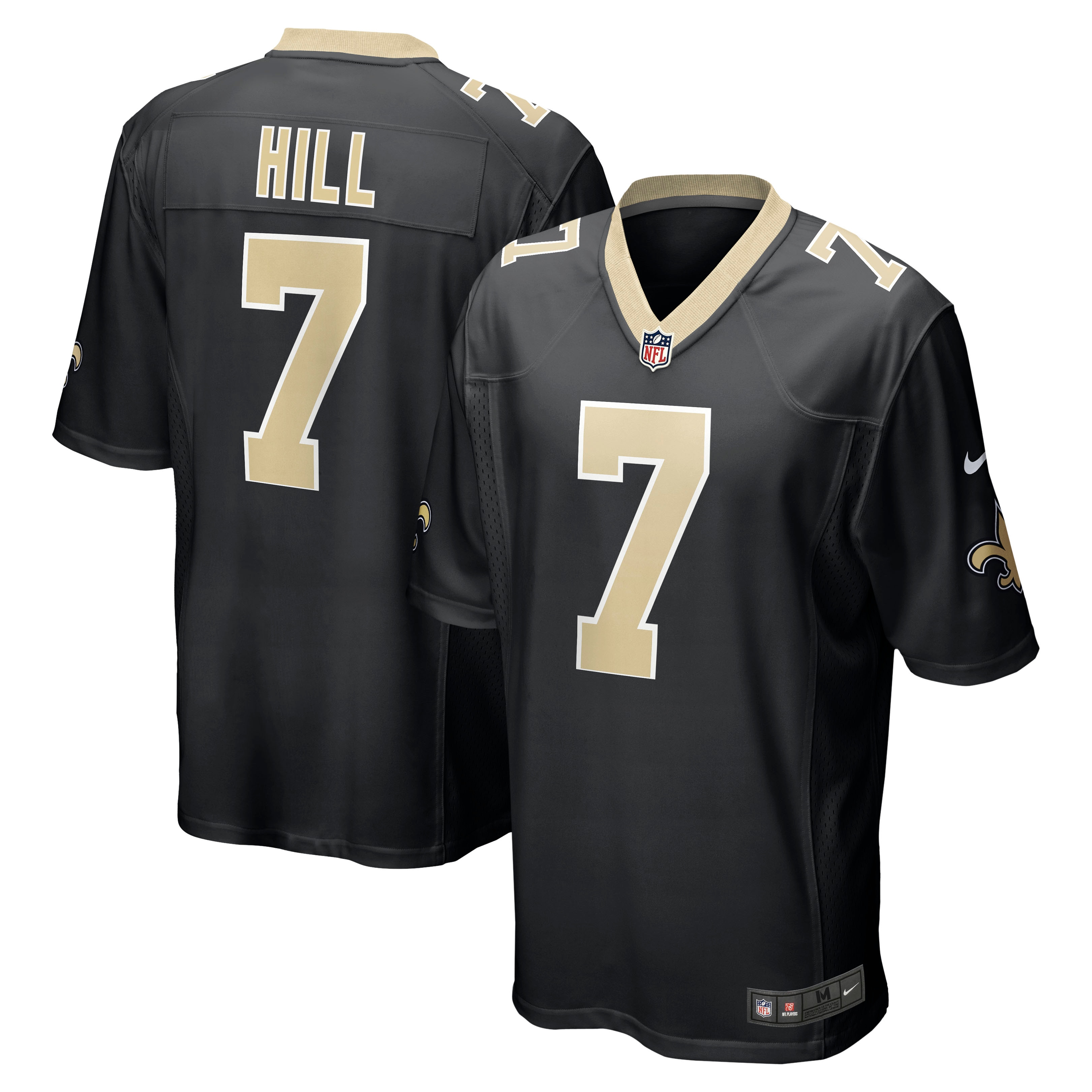 Men's New Orleans Saints Taysom Hill Black Game Jersey