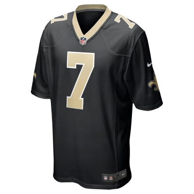 Men's New Orleans Saints Taysom Hill Black Game Jersey 02