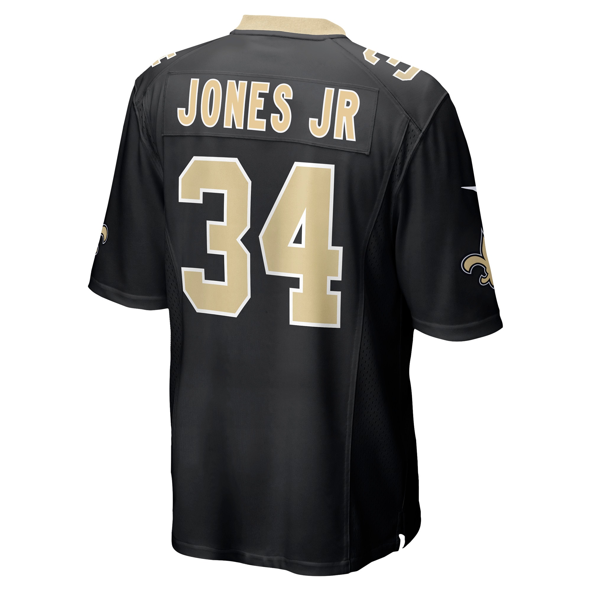 Men's New Orleans Saints Tony Jones Jr. Black Player Game Jersey