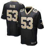 Men's New Orleans Saints Zack Baun Black Game Player Jersey