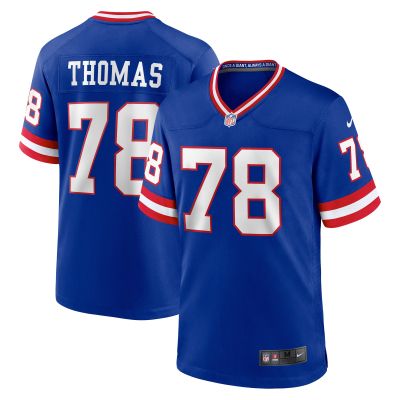 Men's New York Giants Andrew Thomas Royal Classic Player Game Jersey 01