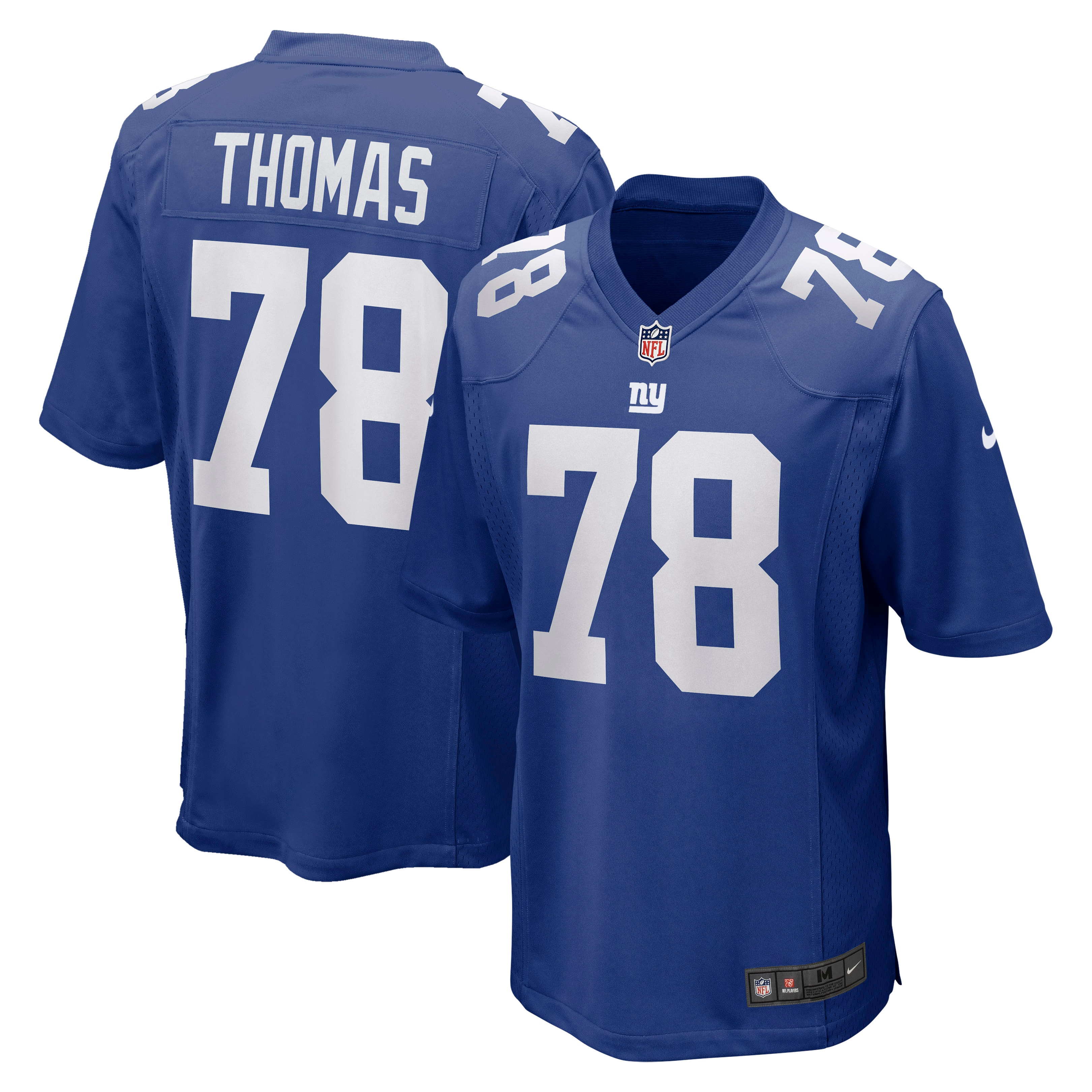 Men's New York Giants Andrew Thomas Royal Player Game Jersey