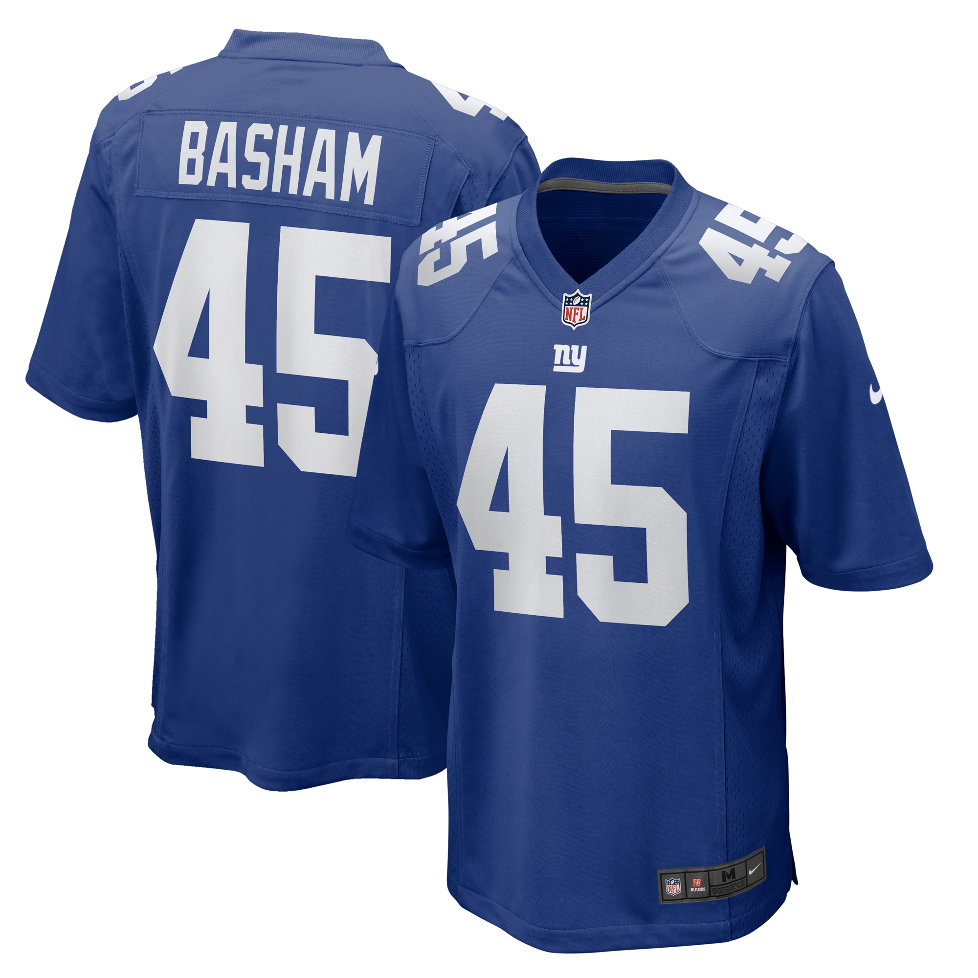 Men's New York Giants Boogie Basham  Royal Game Jersey