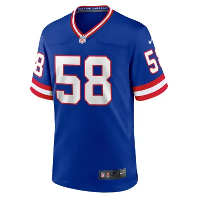 Men's New York Giants Carl Banks Royal Classic Retired Player Game Jersey 02