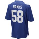 Men's New York Giants Carl Banks Royal Game Retired Player Jersey