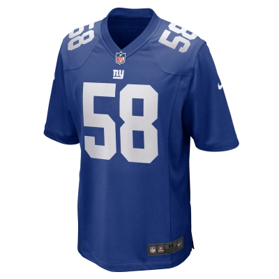 Men's New York Giants Casey Kreiter Royal Game Jersey 02