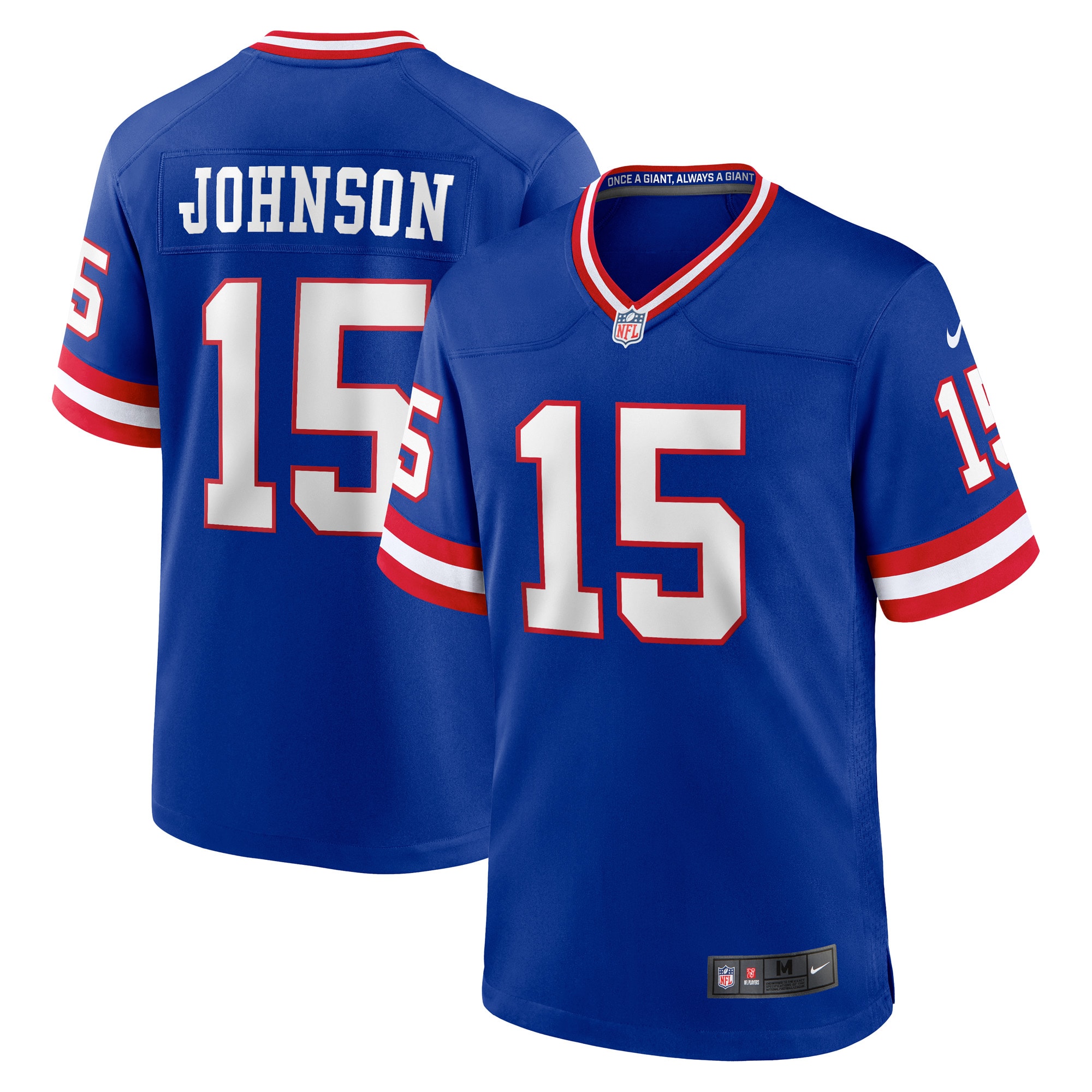 Men's New York Giants Collin Johnson Royal Classic Player Game Jersey