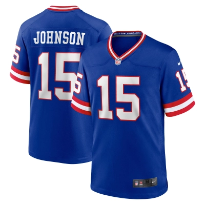 Men's New York Giants Collin Johnson Royal Classic Player Game Jersey 01