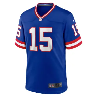 Men's New York Giants Collin Johnson Royal Classic Player Game Jersey 02