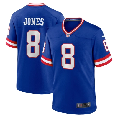 Men's New York Giants Daniel Jones Royal Classic Player Game Jersey 01