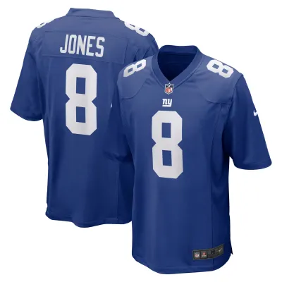Men's New York Giants Daniel Jones Royal Game Jersey 01