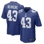 Men's New York Giants Darrian Beavers Royal Game Player Jersey