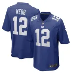 Men's New York Giants Davis Webb Royal Game Player Jersey