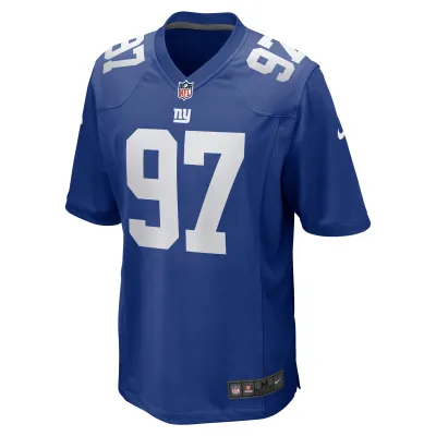 Men's New York Giants Dexter Lawrence II Royal Team Game Player Jersey 02