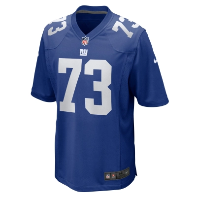 Men's New York Giants Evan Neal Royal Player Game Jersey 02