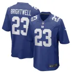 Men's New York Giants Gary Brightwell Royal Team Game Player Jersey
