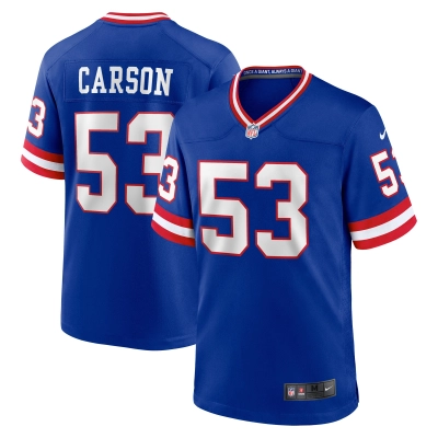 Men's New York Giants Harry Carson Royal Classic Retired Player Game Jersey 01