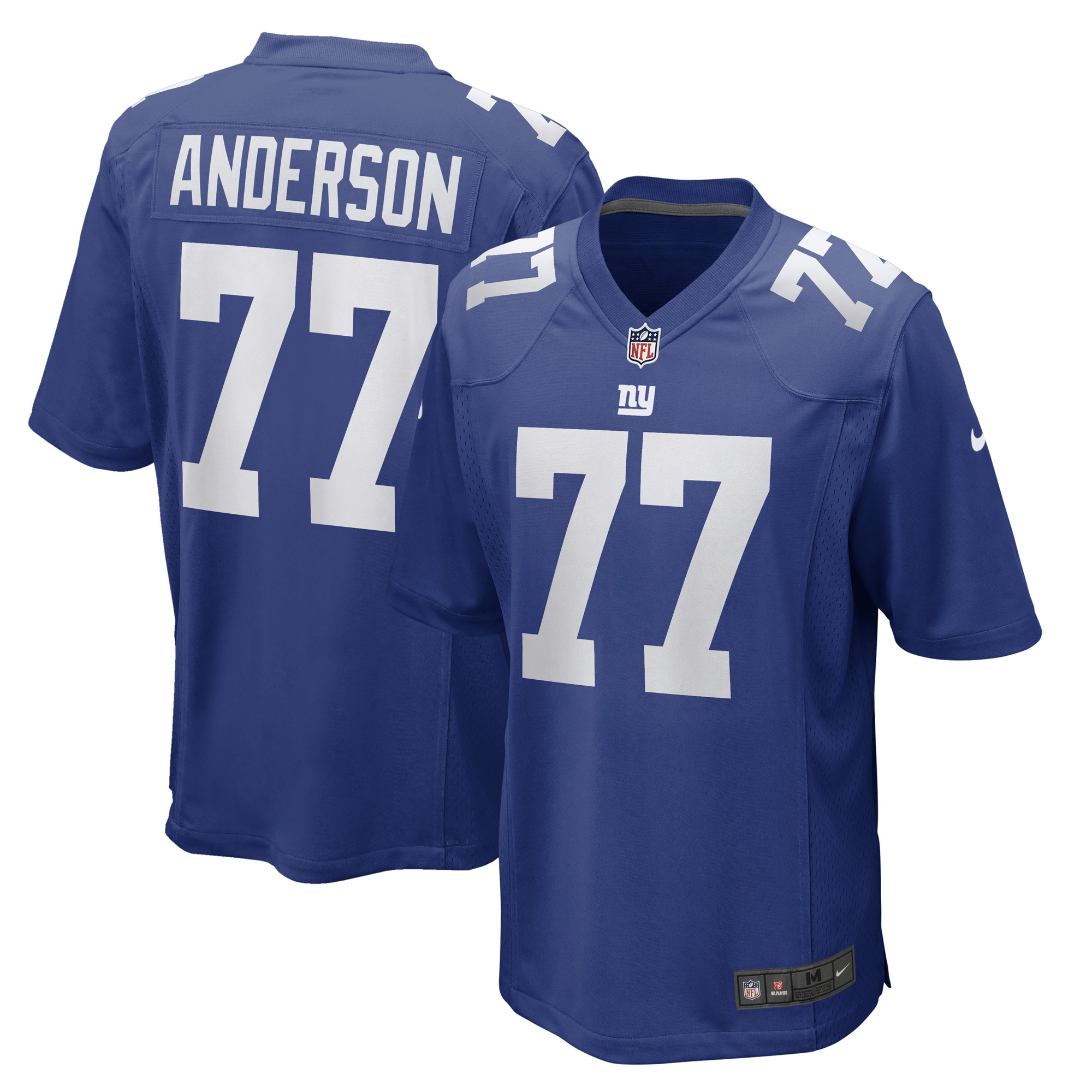 Men's New York Giants Jack Anderson Royal Game Player Jersey