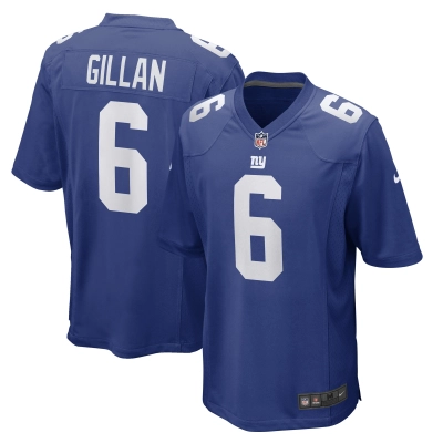 Men's New York Giants Jamie Gillan Royal Game Player Jersey 01