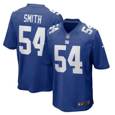 Men's New York Giants Jaylon Smith Royal Home Game Player Jersey 01