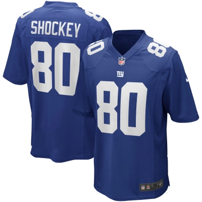 Men's New York Giants Jeremy Shockey Royal Game Retired Player Jersey 01