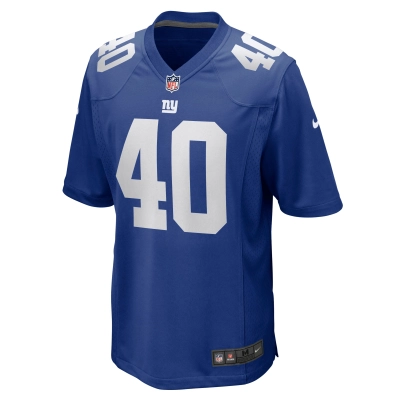 Men's New York Giants Joe Morrison Royal Retired Player Jersey 02