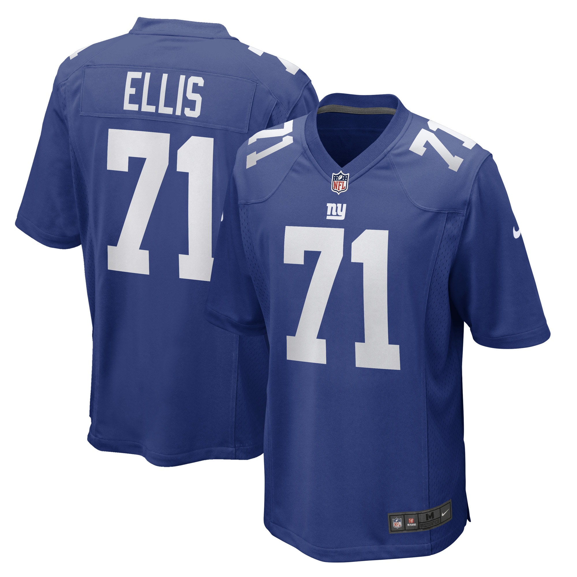 Men's New York Giants Justin Ellis Royal Game Player Jersey