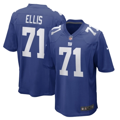 Men's New York Giants Justin Ellis Royal Game Player Jersey 01