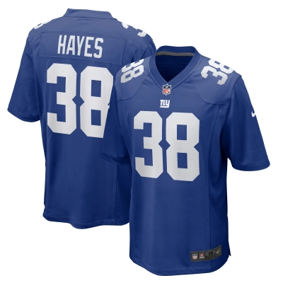 Men's New York Giants Kaleb Hayes  Royal Game Jersey 01