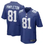 Men's New York Giants Kalil Pimpleton Royal Game Player Jersey