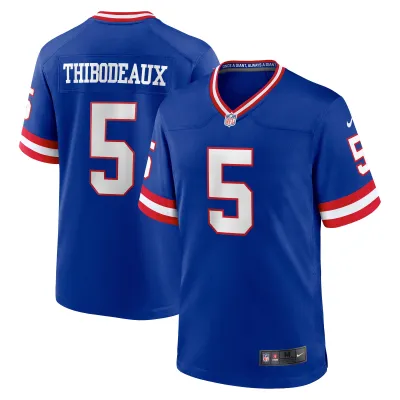 Men's New York Giants Kayvon Thibodeaux Royal Classic Player Game Jersey 01