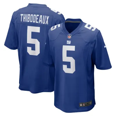 Men's New York Giants Kayvon Thibodeaux Royal Player Game Jersey 01