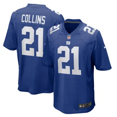Men's New York Giants Landon Collins Royal Home Game Player Jersey 01