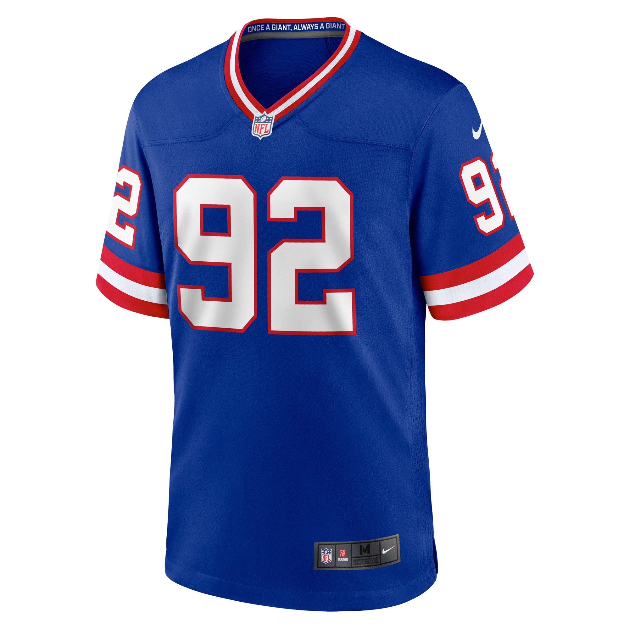 Men's New York Giants Michael Strahan Royal Classic Retired Player Game Jersey