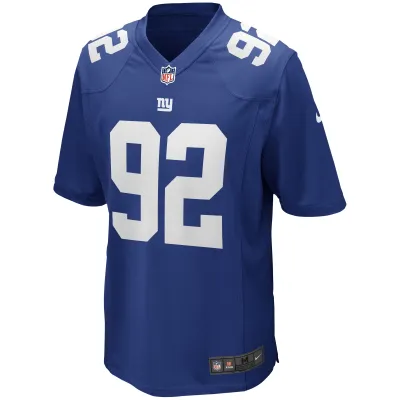 Men's New York Giants Michael Strahan  Royal Game Retired Player Jersey 02