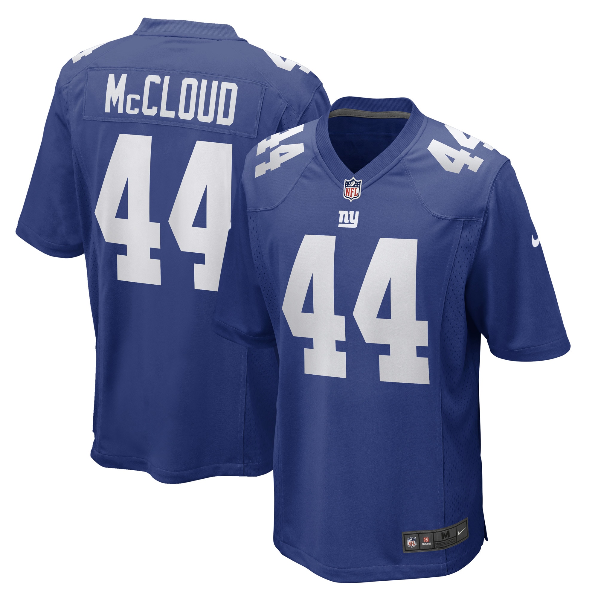 Men's New York Giants Nick McCloud Royal Game Player Jersey
