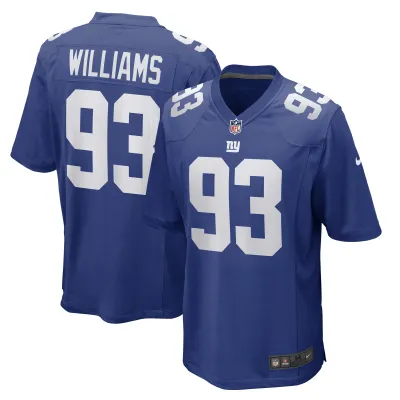 Men's New York Giants Nick Williams Royal Game Player Jersey 01