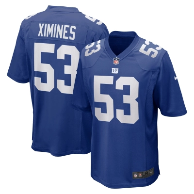 Men's New York Giants Oshane Ximines Royal Game Jersey 01