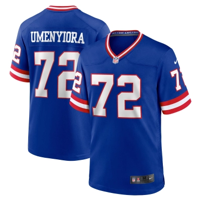Men's New York Giants Osi Umenyiora Royal Classic Retired Player Game Jersey 01