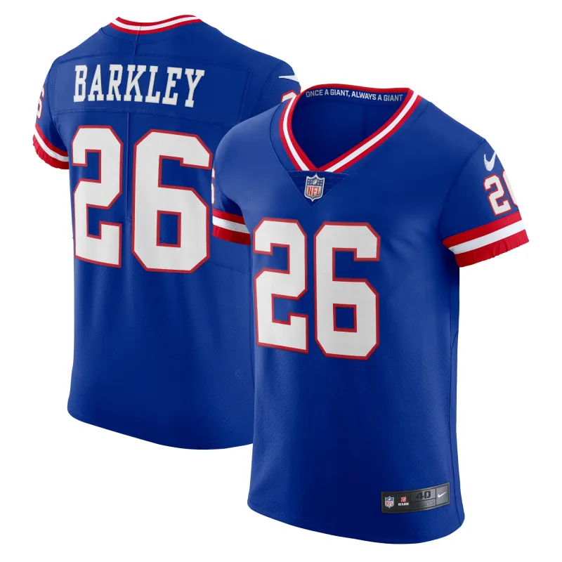 Men's New York Giants Saquon Barkley Royal Classic Vapor Elite Player Jersey