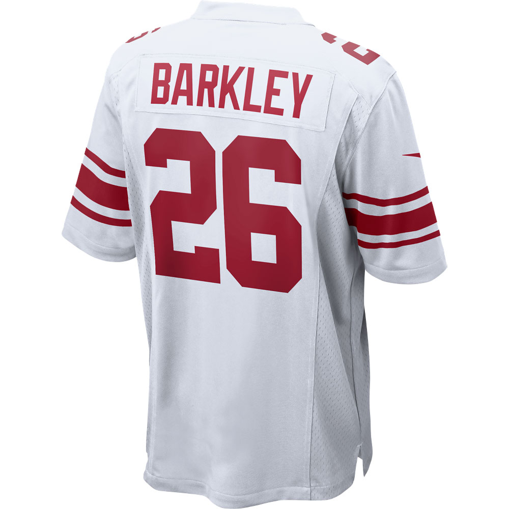 Men's New York Giants Saquon Barkley White Game Jersey