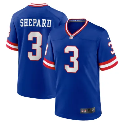 Men's New York Giants Sterling Shepard Royal Classic Player Game Jersey 01