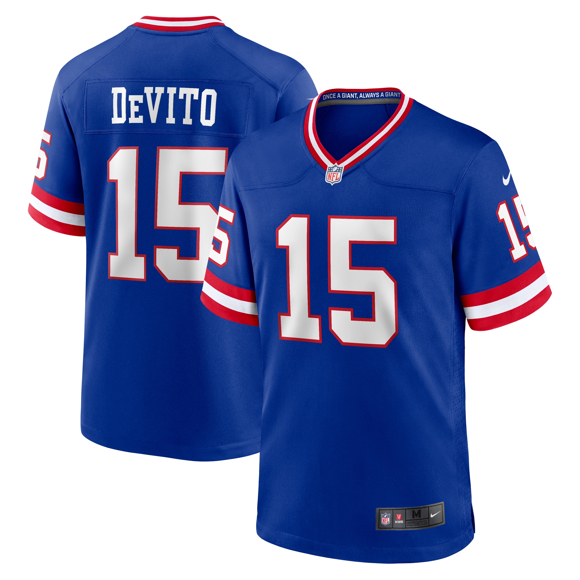 Men's New York Giants Tommy DeVito Royal Alternate Player Game Jersey