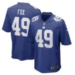 Men's New York Giants Tomon Fox Royal Game Player Jersey