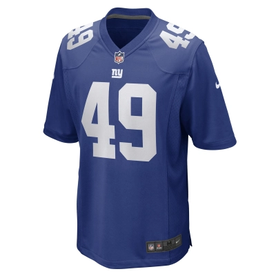 Men's New York Giants Tomon Fox Royal Game Player Jersey 02
