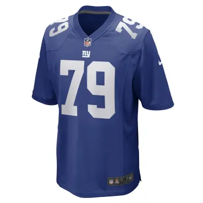 Men's New York Giants Tyre Phillips Royal Game Player Jersey 02