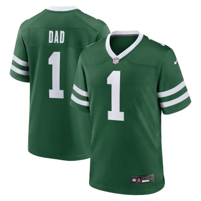 Men's New York Jets  Legacy Green #1 Dad Game Jersey 01