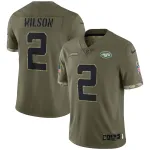 Men's New York Jets Olive 2022 Salute To Service Limited Jersey